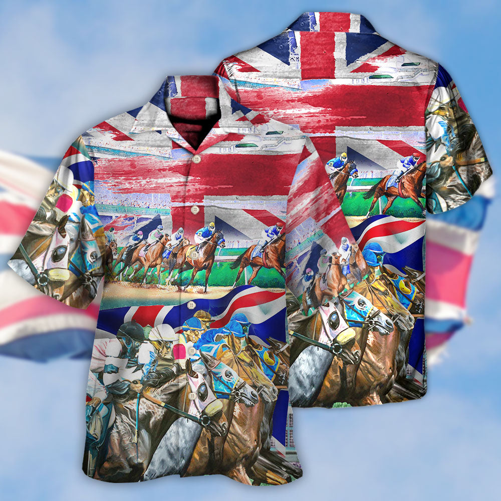 Horse United Kingdom Horse Racing Amazing Seat Lover - Hawaiian Shirt - Reefox