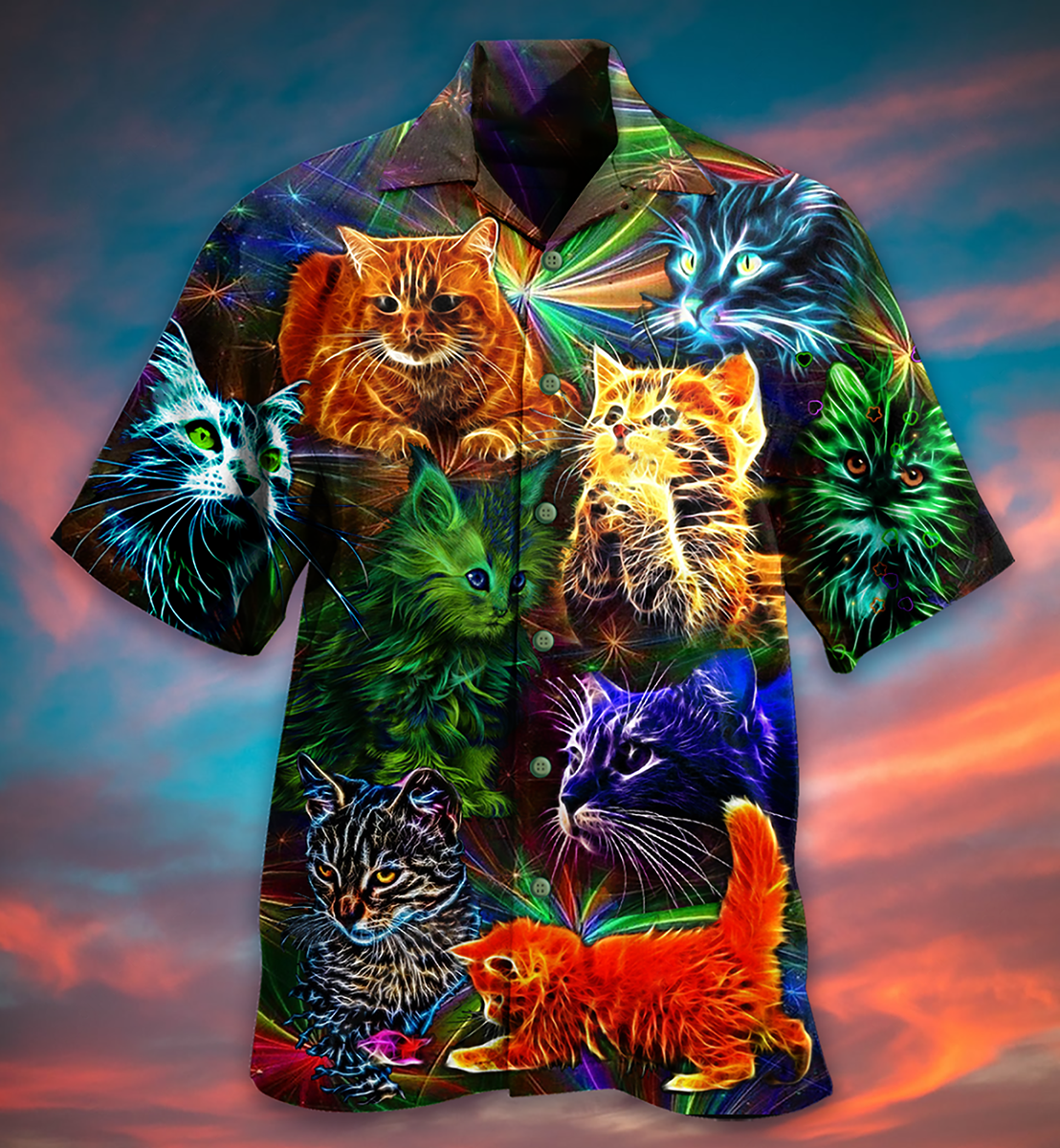 Cat In My Dream I'm So Happy - Hawaiian Shirt - Reefox