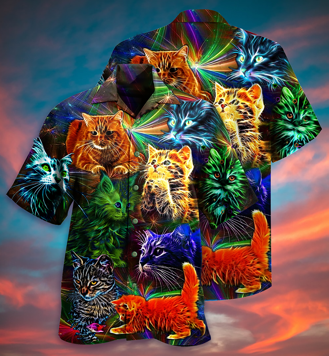Cat In My Dream I'm So Happy - Hawaiian Shirt - Reefox