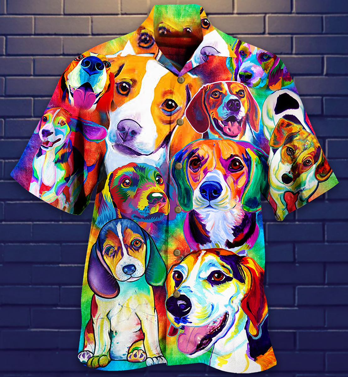 Beagle Dogs Painting Beautiful - Hawaiian Shirt - Reefox