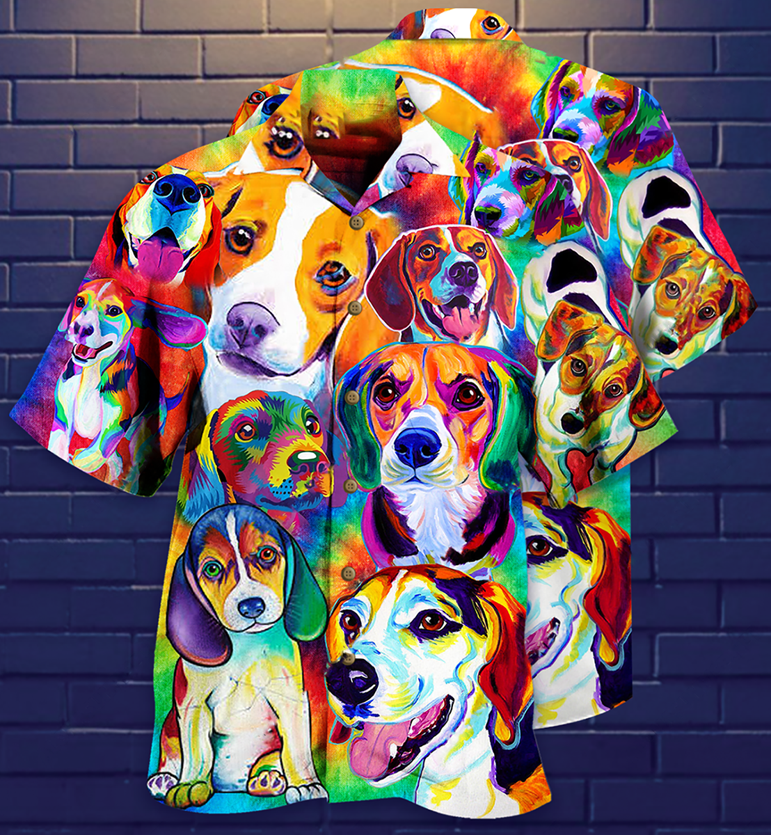 Beagle Dogs Painting Beautiful - Hawaiian Shirt - Reefox