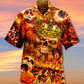Skull King On Fire - Hawaiian Shirt - Reefox