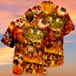 Skull King On Fire - Hawaiian Shirt - Reefox
