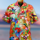 Hummingbird Love Flowers In Garden - Hawaiian Shirt - Reefox