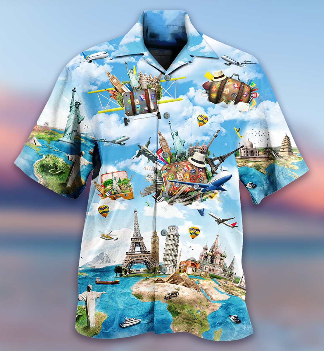 Airplane Travel World Whole Life - Hawaiian Shirt - Reefox