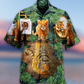 Cat And Tiger Leaf - Hawaiian Shirt - Reefox