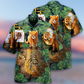 Cat And Tiger Leaf - Hawaiian Shirt - Reefox