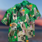 Lama Cute Love Green Leaves - Hawaiian Shirt - Reefox