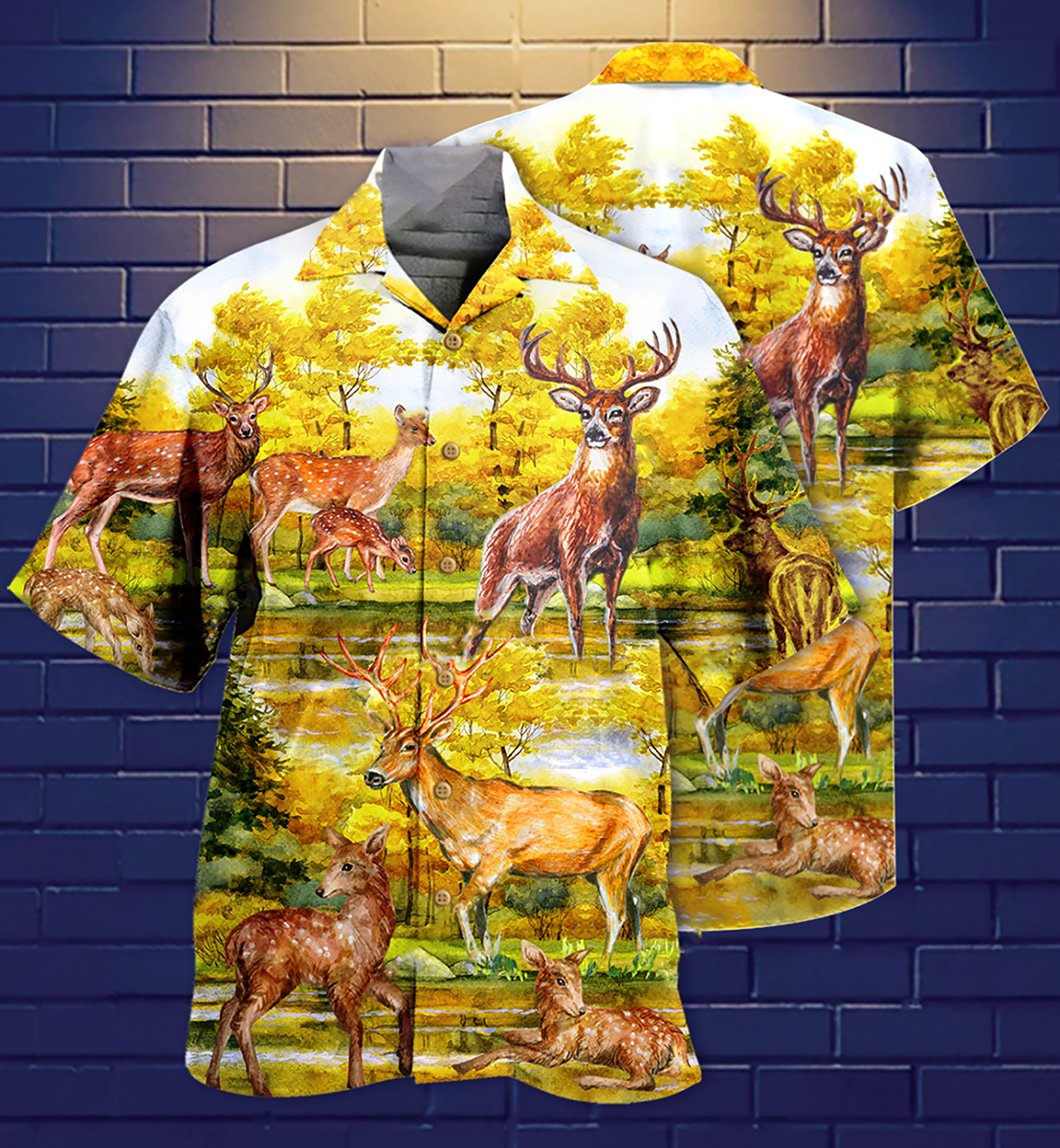 Deer Love Autumn - Hawaiian Shirt - Reefox