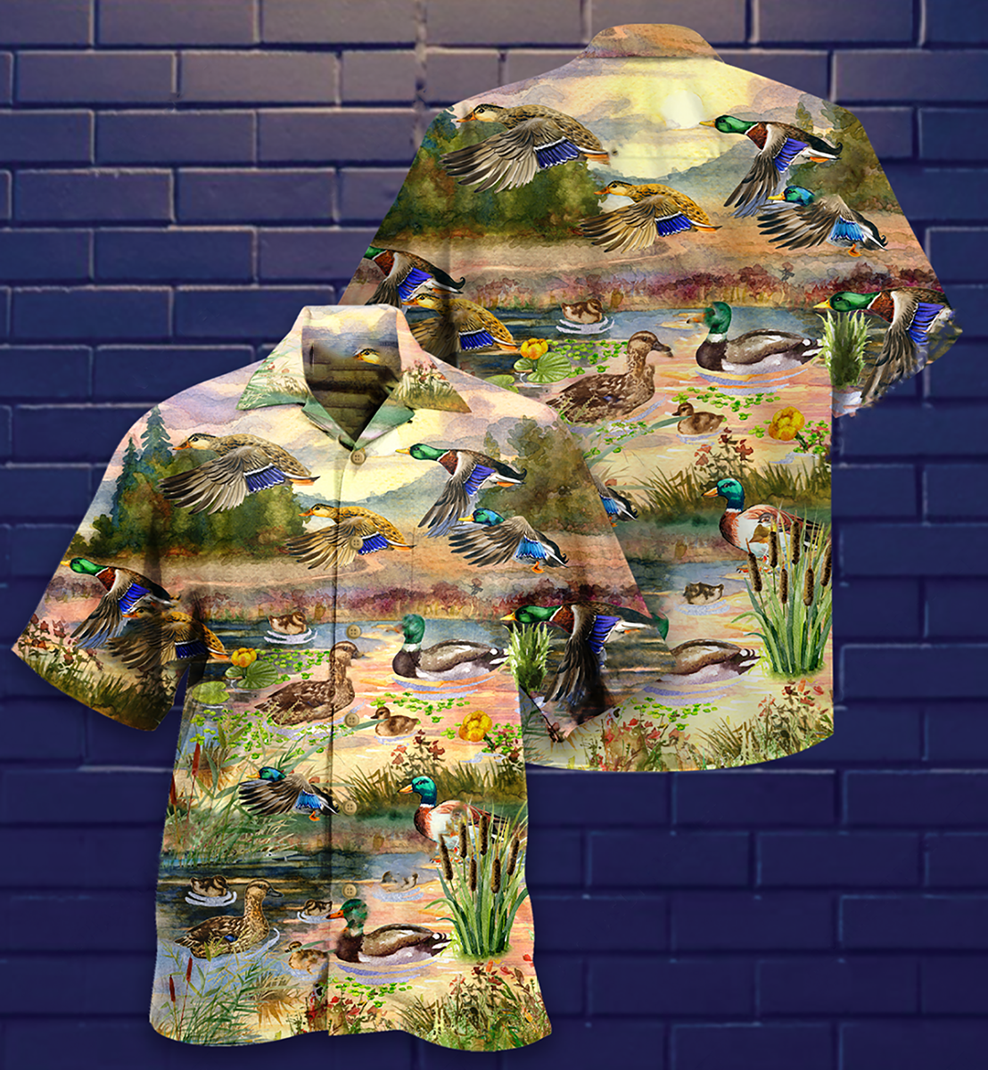 Duck Love Beautiful Sky - Hawaiian Shirt - Reefox