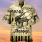 Piano Music Piano Is My Therapy - Hawaiian Shirt - Reefox
