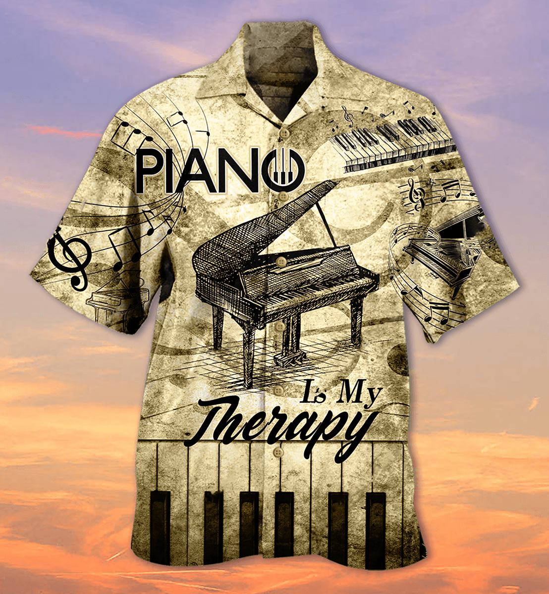 Piano Music Piano Is My Therapy - Hawaiian Shirt - Reefox