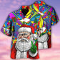 Hippie Funny Santa Claus Christmas - Hawaiian Shirt - Reefox