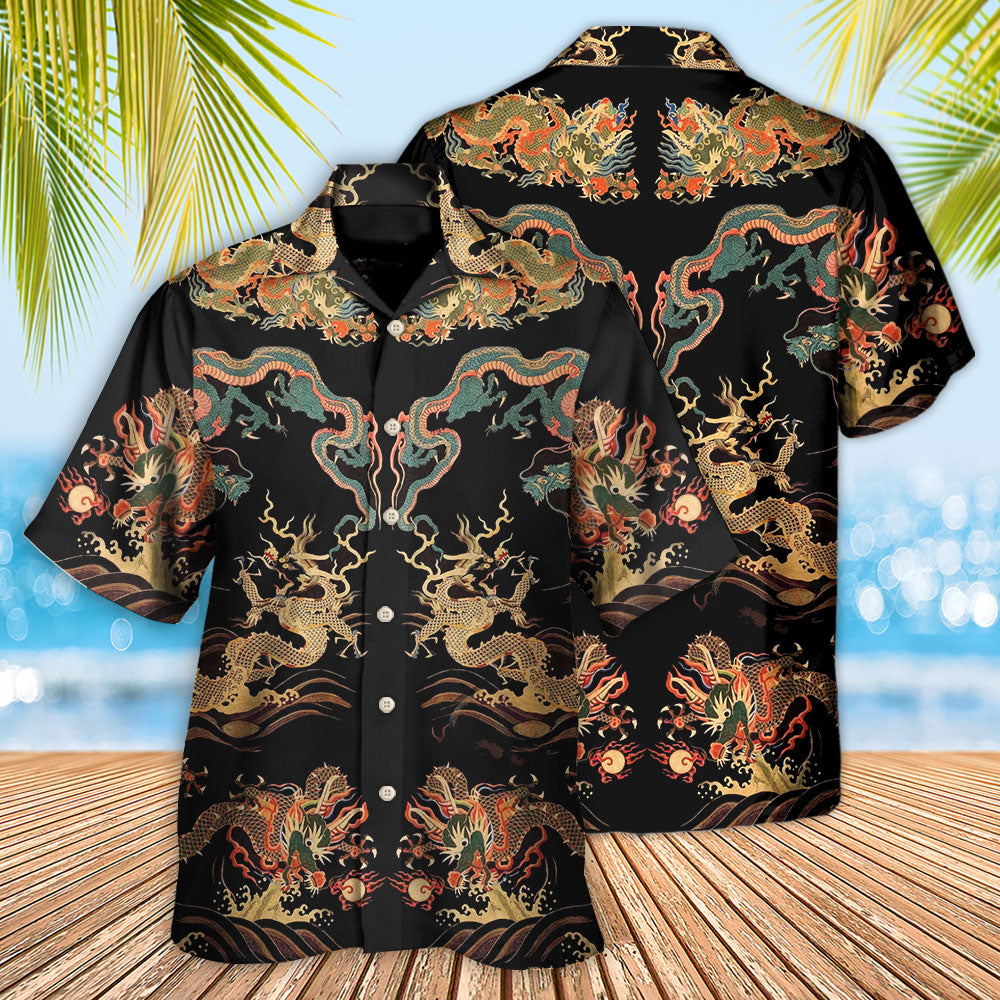 Dragon Chinese Dragon Royal - Hawaiian Shirt - Reefox