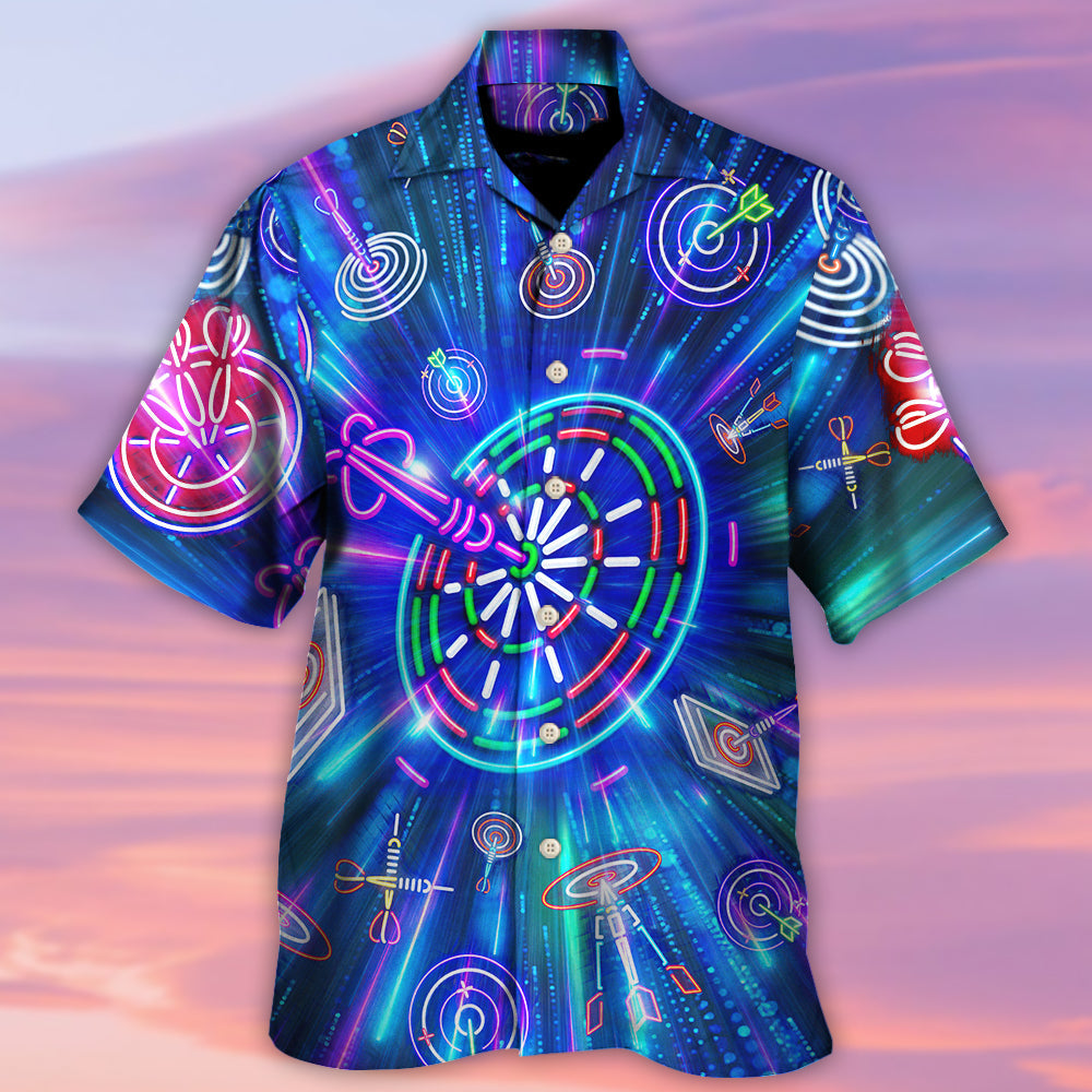 Dart Neon Sign Bright Royal - Hawaiian Shirt - Reefox
