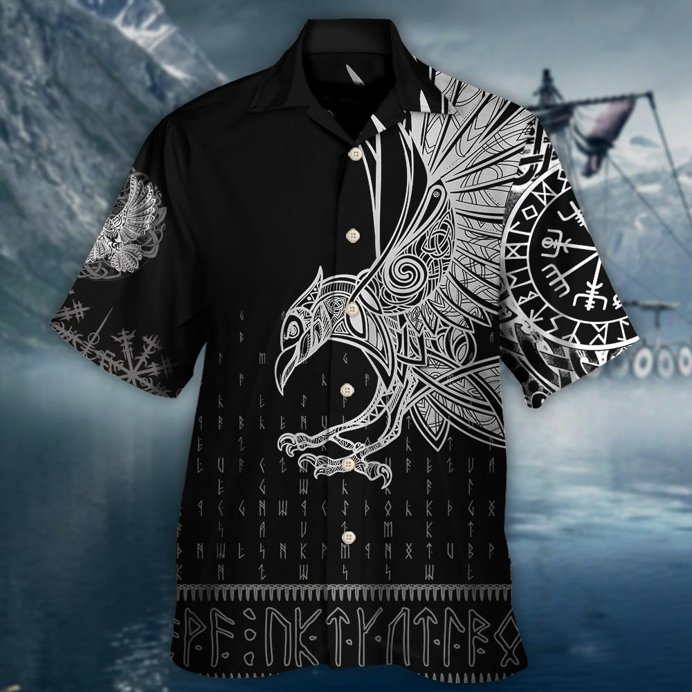 Viking Raven Odin Victory - Hawaiian Shirt - Reefox