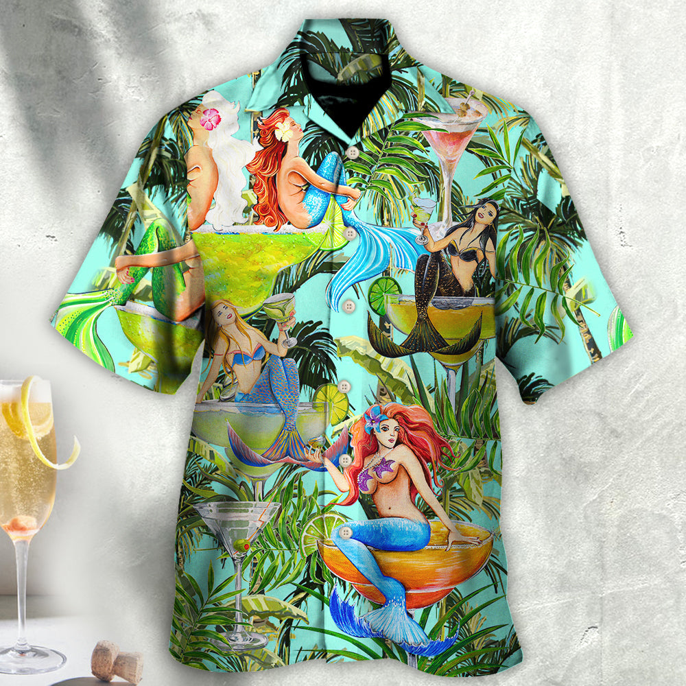 Cocktail And Mermaid Fantasy Beautiful Tropical - Hawaiian Shirt - Reefox