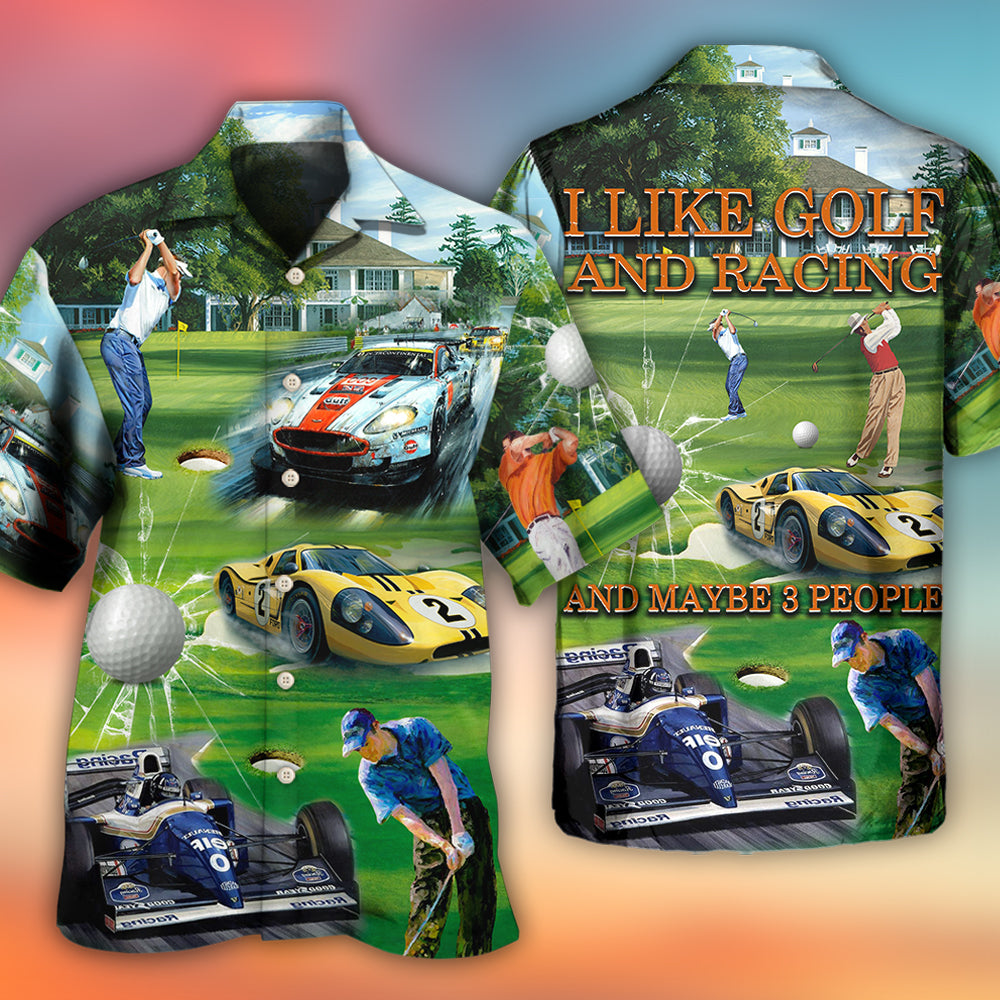 Racing And Golf Lover - Hawaiian Shirt - Reefox