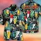 Beer And Jai Alai Tropical Pattern - Hawaiian Shirt - Reefox