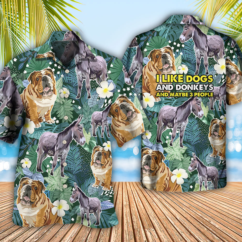 Shar Pei Dog I Like Dogs And Donkeys - Hawaiian Shirt - Reefox