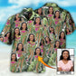 Black Woman Face Amazing Tropical Leaves Custom Photo - Hawaiian Shirt - Reefox