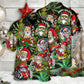 Christmas Weed Smoking Santa Hippie - Hawaiian Shirt - Reefox