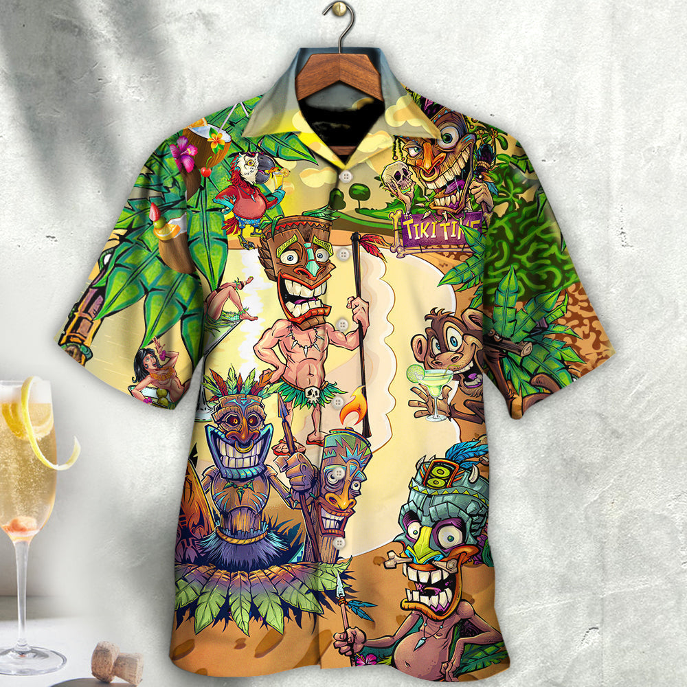 Cocktail Tiki Bar Summer Beach - Hawaiian Shirt - Reefox