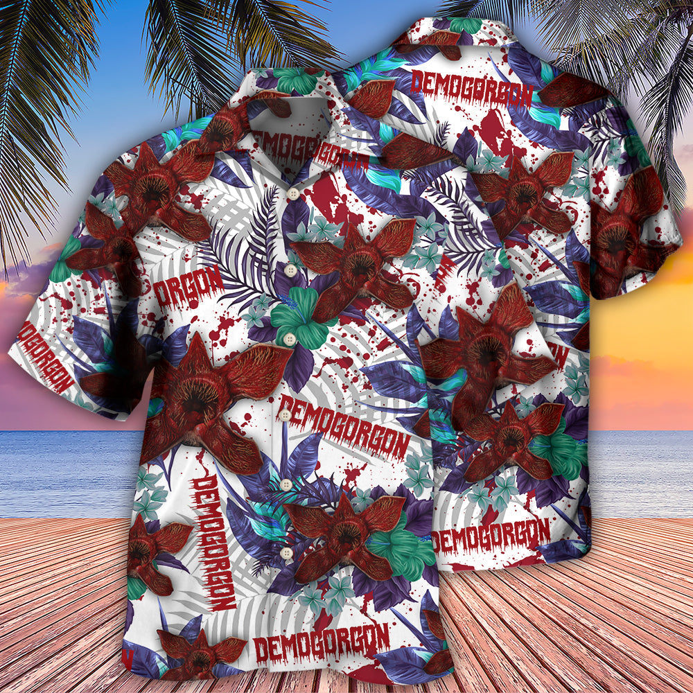 Demogorgon Monster Hawaiian Pattern - Hawaiian Shirt - Reefox