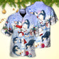 Christmas Penguin Family In Love Christmas Art Style - Hawaiian Shirt - Reefox