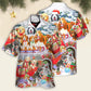 Dog Snowman Christmas Tree Merry Xmas - Hawaiian Shirt - Reefox