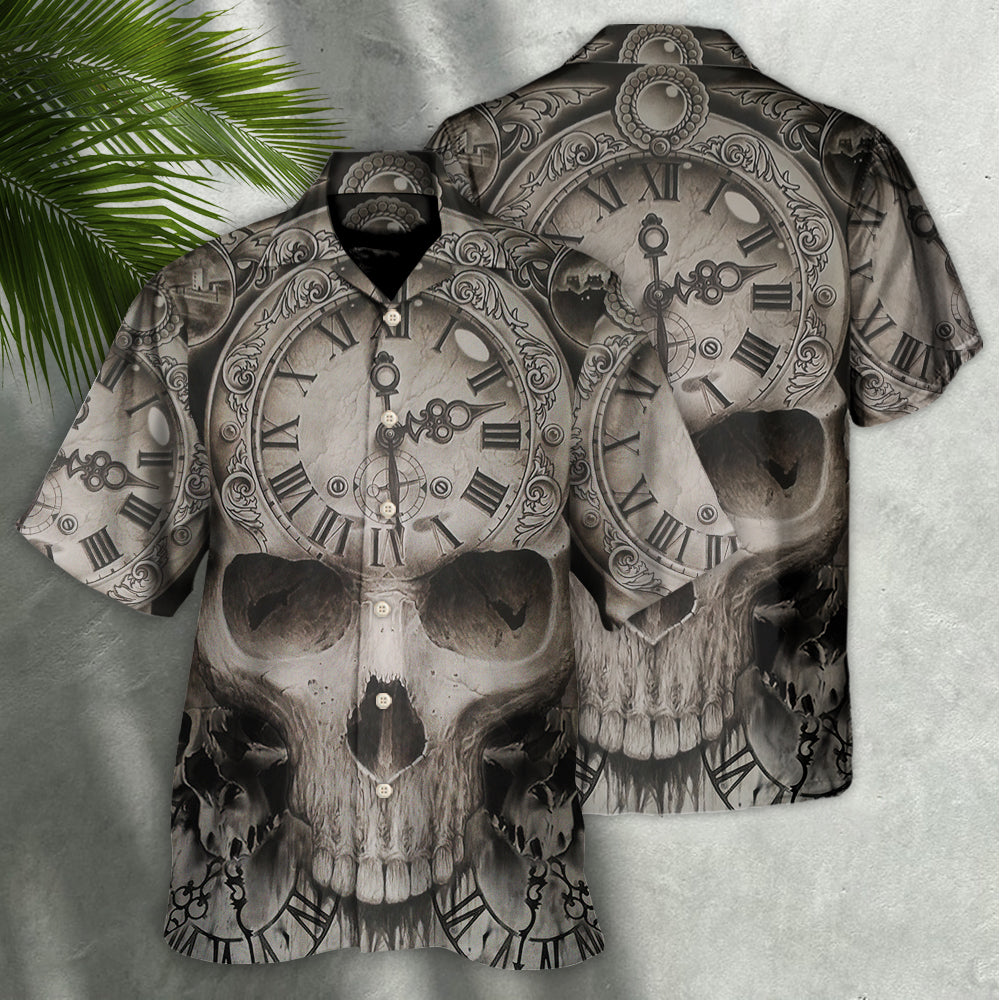Skull This Time Is Ending - Hawaiian Shirt - Reefox