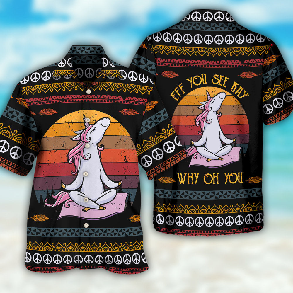 Unicorn Eff You See Kay Why Oh You - Hawaiian Shirt - Reefox