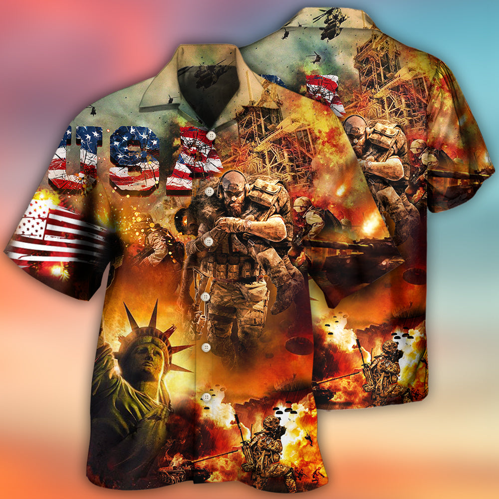 Veteran America Independence Day Veteran USA - Hawaiian Shirt - Reefox