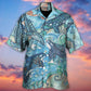 Shark Jumping In The Ocean Stained Glass - Hawaiian Shirt - Reefox