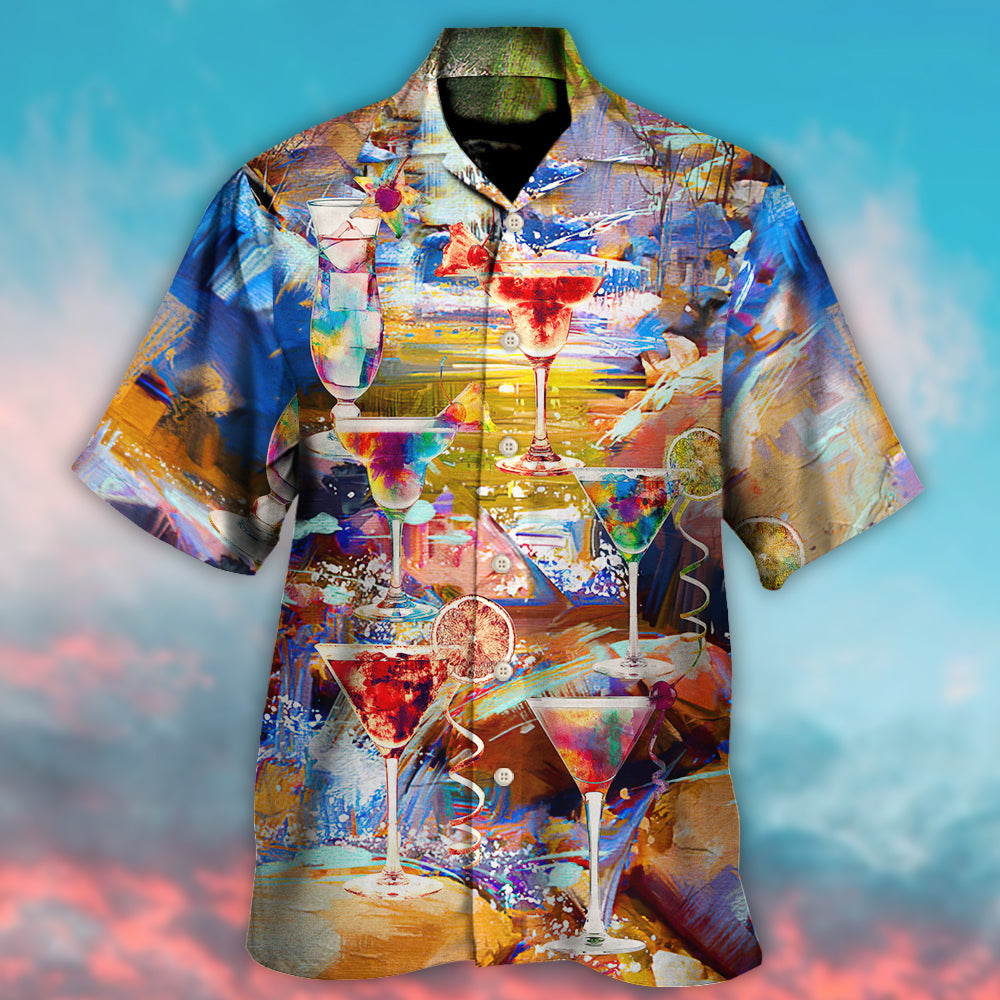 Cocktail Drinks Glass Awesome - Hawaiian Shirt - Reefox