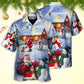 Christmas Santa Love Snowman In The Village Gift For Xmas - Hawaiian Shirt - Reefox