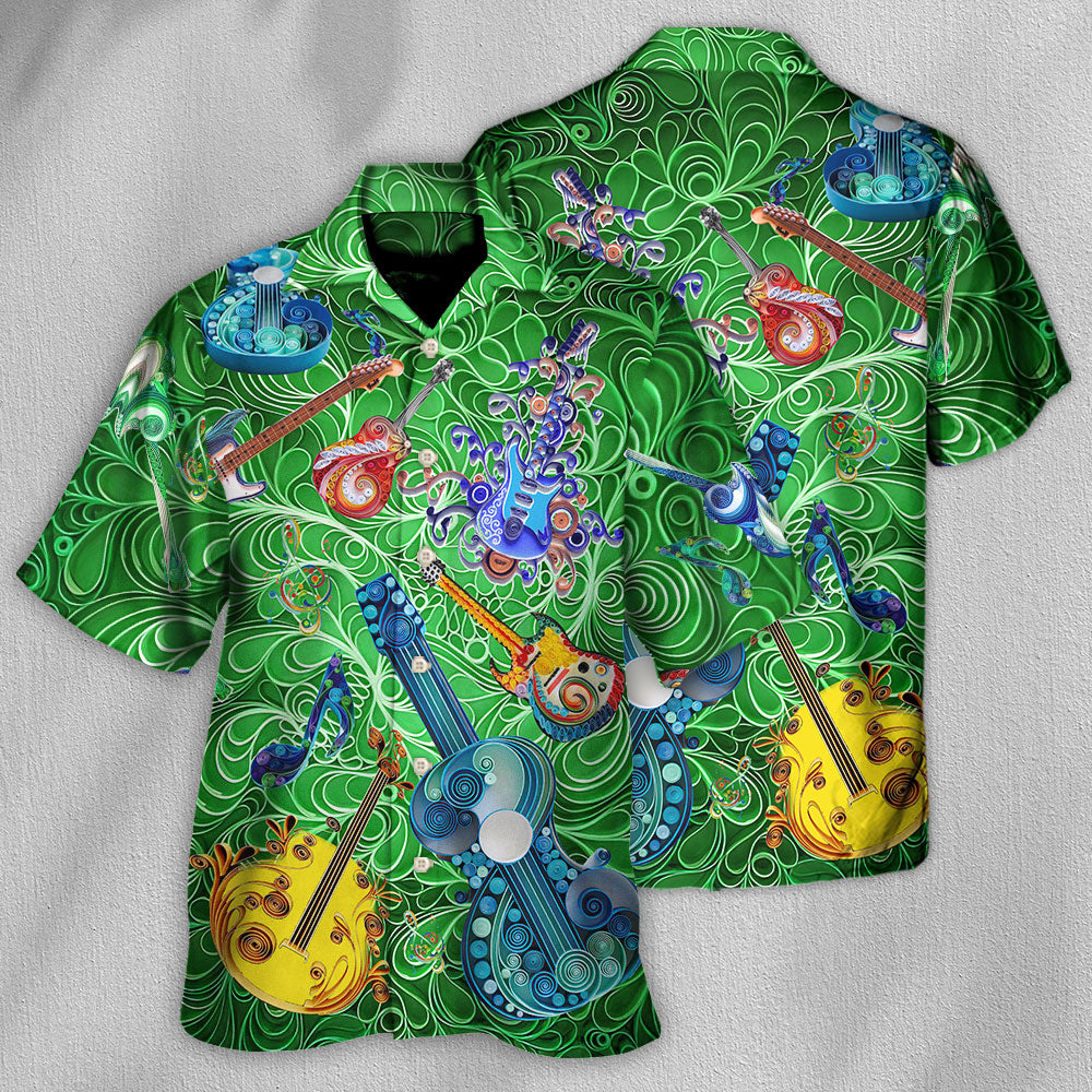 Guitar Love Green - Hawaiian Shirt