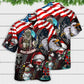Skull Christmas US Flag Skeleton And Eagle Xmas Vibe - Hawaiian Shirt - Reefox