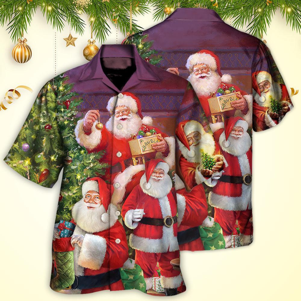 Christmas Funny Santa Claus Gift For Xmas So Happy - Hawaiian Shirt - Reefox