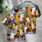 Cow Funny In The Australian Landscape Lover Cattle Art Style - Hawaiian Shirt - Reefox