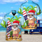 Christmas In July Santa Let's Surf Summer Vibe - Hawaiian Shirt