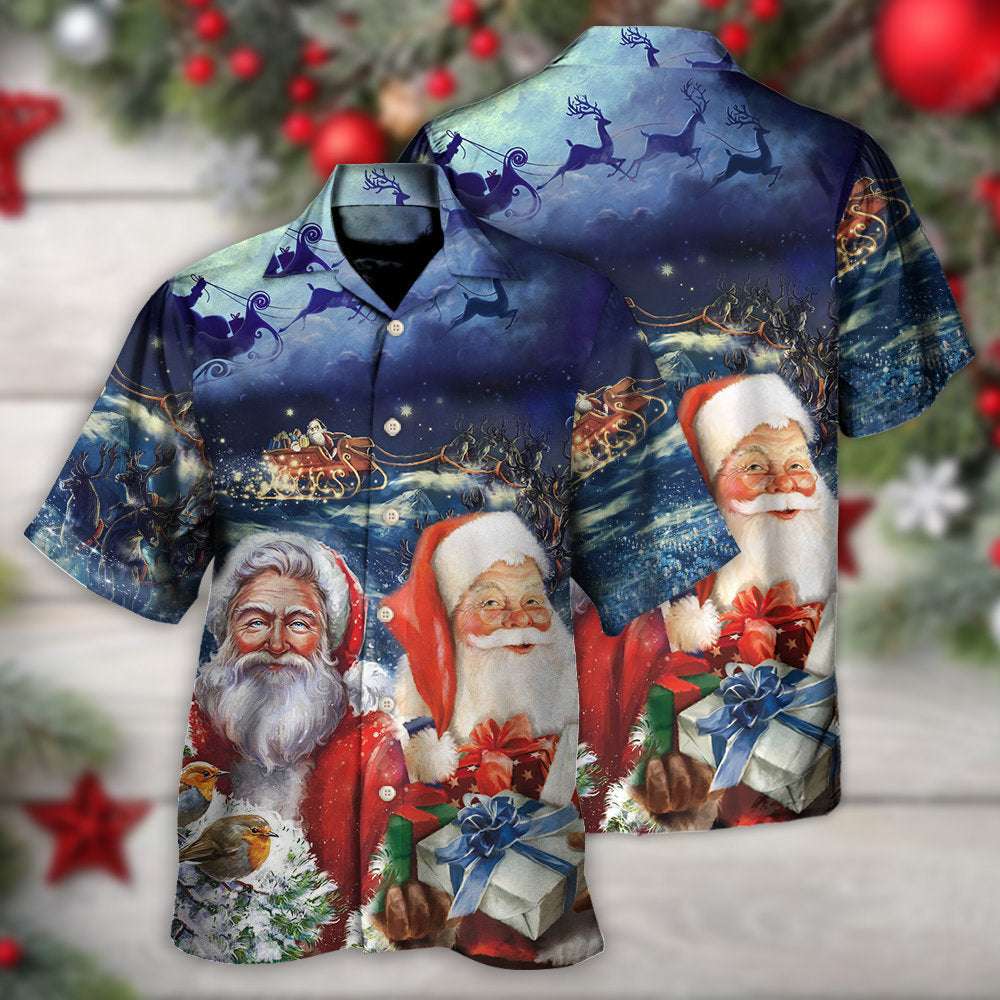 Christmas Santa Claus Snow - Hawaiian Shirt - Reefox