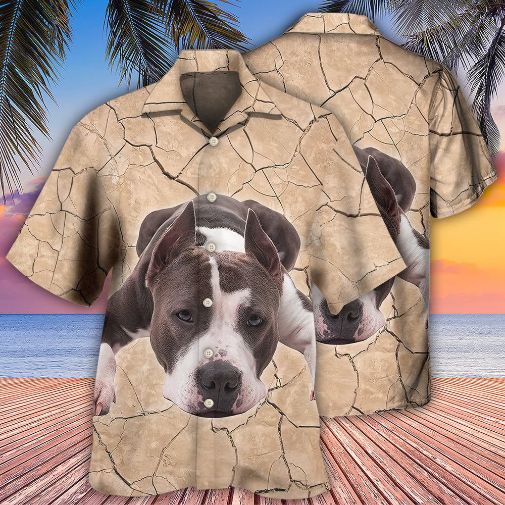 Pitbull On The Ground - Hawaiian Shirt - Reefox