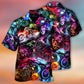 Motorcycle Racing Neon Light Colorful - Hawaiian Shirt - Reefox