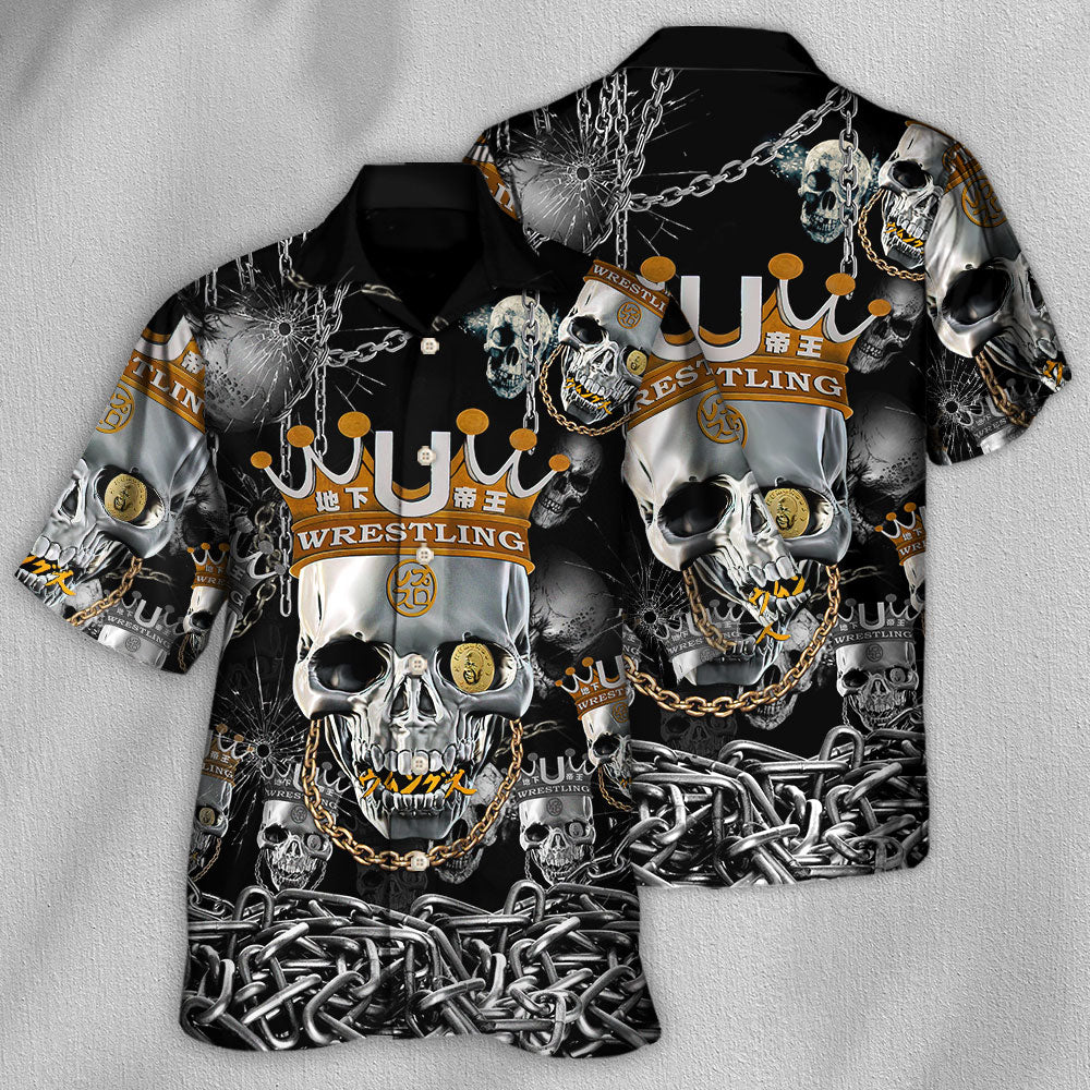Skull Wrestling Chain Oh My Skull - Hawaiian Shirt - Reefox