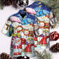 Christmas Snowman Merry Xmas And Happy New Year Art Style - Hawaiian Shirt - Reefox