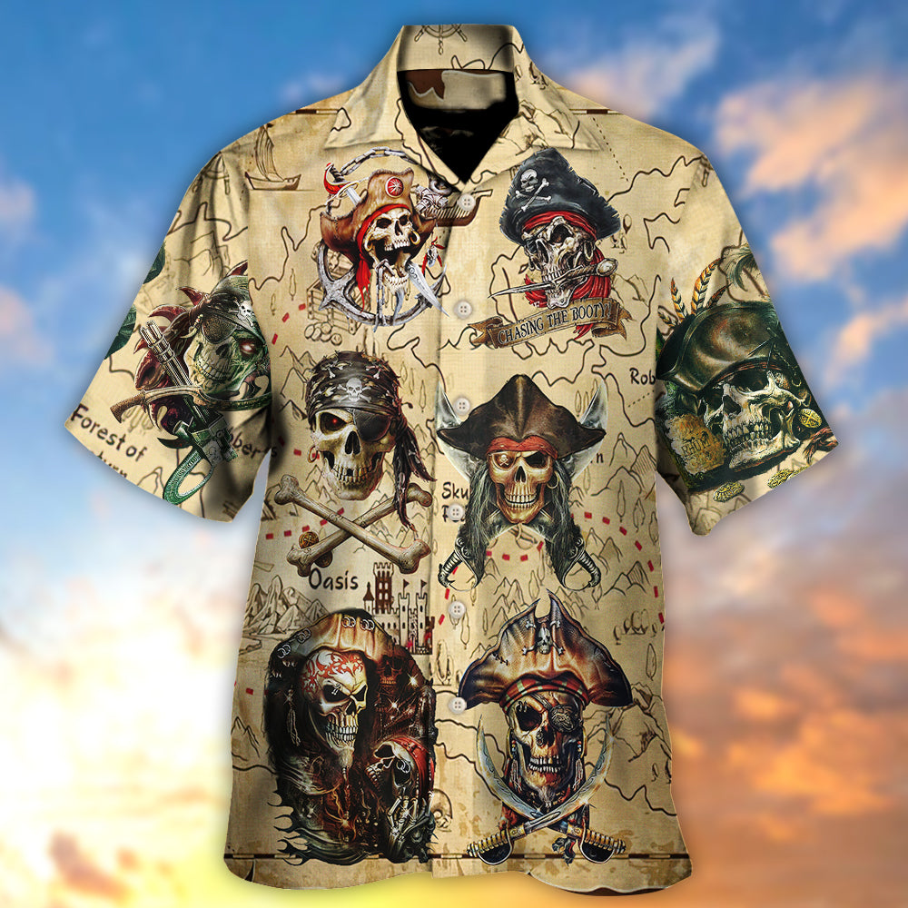 Pirate Chasing The Booty - Hawaiian Shirt - Reefox