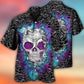 Skull Butterfly Lighting Flower Pattern - Hawaiian Shirt - Reefox