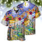 Lighthouse Christmas Santa Home The Light Is - Hawaiian Shirt - Reefox