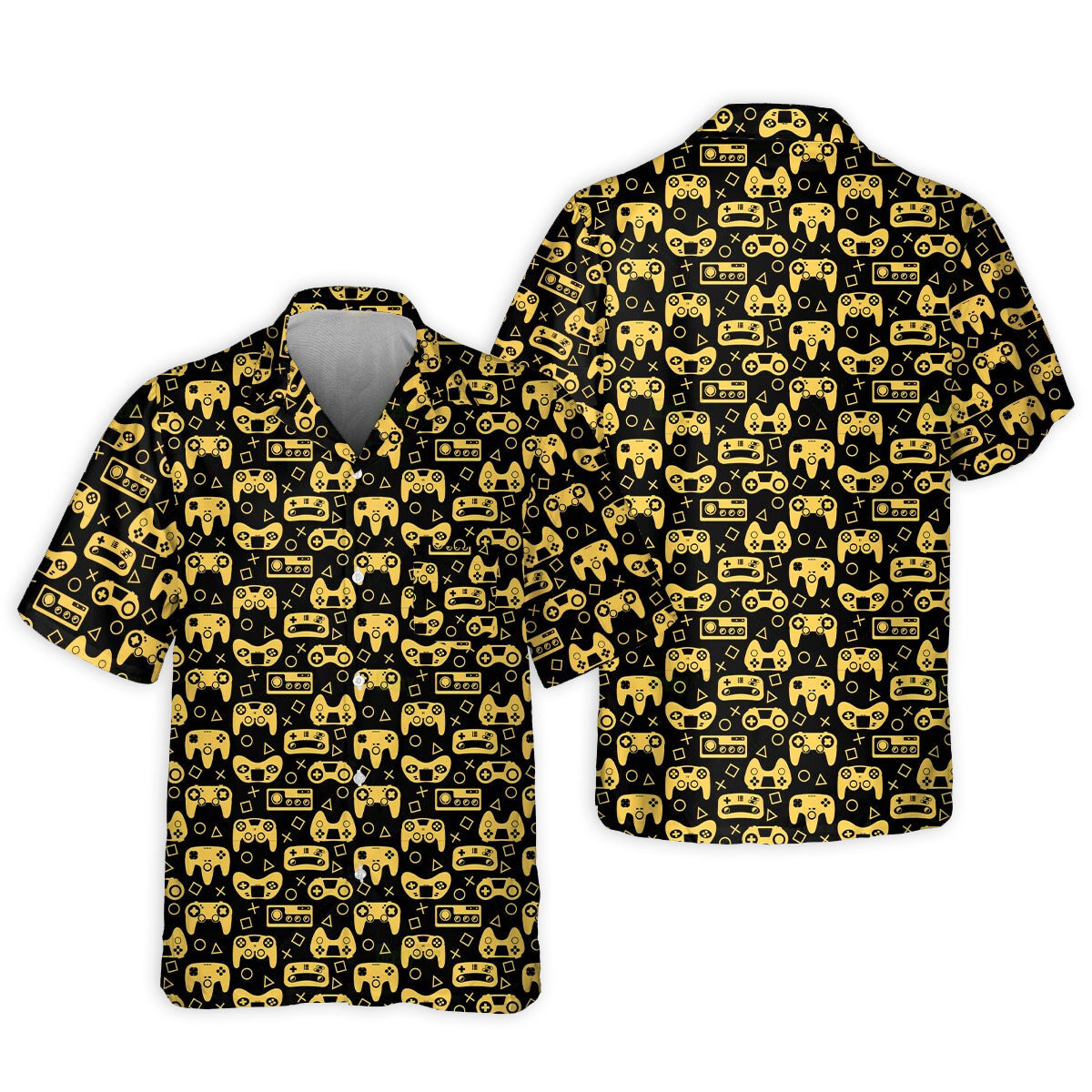 DnD Game Controller Black And Yellow Style - Hawaiian Shirt - Reefox